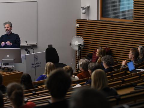 Frá fundi með frambjóðendum um háskólamál 25. nóvember 2024